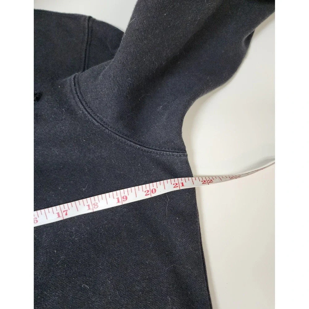 The North Face Pullover Hoodie Men's S Black White Bear Graphic Sweatshirt
